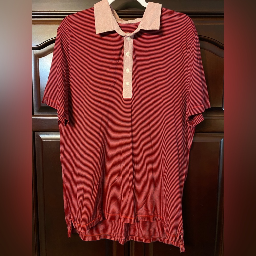 Fossil men’s red pink polo shirt‎